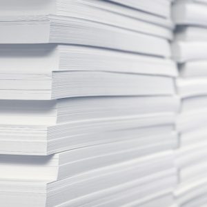 Stack of blank paper