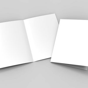 A3 half-fold brochure blank white template for mock up and presentation design.